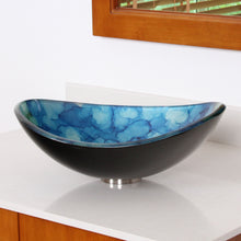 Load image into Gallery viewer, ELITE Unique Oval Cloud Style Tempered Glass Bathroom Sink 1413