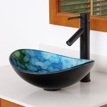 Load image into Gallery viewer, ELITE Unique Oval Cloud Style Tempered Glass Bathroom Sink 1413
