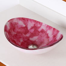 Load image into Gallery viewer, ELITE Unique Oval Cloud Style Tempered Glass Bathroom Sink 1414