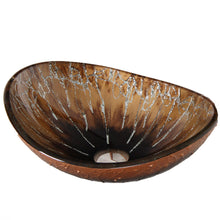 Load image into Gallery viewer, ELITE Unique Oval Artistic Bronze Tempered Glass Sink 1415