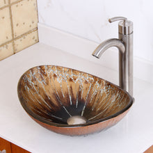 Load image into Gallery viewer, ELITE Unique Oval Artistic Bronze Tempered Glass Sink 1415