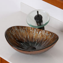 Load image into Gallery viewer, ELITE Unique Oval Artistic Bronze Tempered Glass Sink 1415