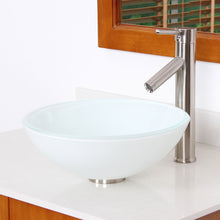 Load image into Gallery viewer, ELITE White Double Layer Tempered Glass Bathroom Vessel Sink 1421