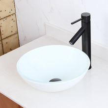 Load image into Gallery viewer, ELITE White Double Layer Tempered Glass Bathroom Vessel Sink 1421