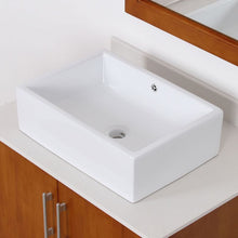 Load image into Gallery viewer, ELITE High Temperature Grade A Ceramic Bathroom Sink With Unique Rectangle Design C148