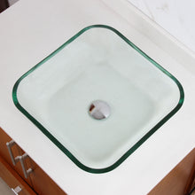 Load image into Gallery viewer, ELITE Transparent Square Tempered Glass Vessel Sink 1501