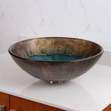 Load image into Gallery viewer, ELITE Volcanic Pattern Tempered Glass Bathroom Vessel Sink 1507