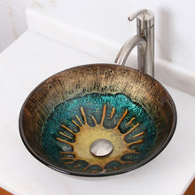 Load image into Gallery viewer, ELITE Volcanic Pattern Tempered Glass Bathroom Vessel Sink 1507
