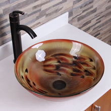 Load image into Gallery viewer, ELITE Ocean Star Pattern Tempered Glass Bathroom Vessel Sin 1509