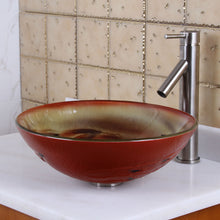 Load image into Gallery viewer, ELITE Ocean Star Pattern Tempered Glass Bathroom Vessel Sin 1509