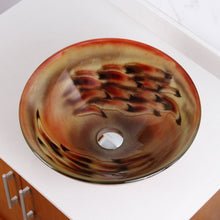 Load image into Gallery viewer, ELITE Ocean Star Pattern Tempered Glass Bathroom Vessel Sin 1509