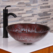 Load image into Gallery viewer, ELITE Antarctic Ruby Pattern Tempered Glass Bathroom Vessel 1510

