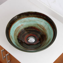 Load image into Gallery viewer, ELITE Space Tunnel Pattern Tempered Glass Vessel Sink 1511