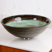 Load image into Gallery viewer, ELITE Space Tunnel Pattern Tempered Glass Vessel Sink 1511