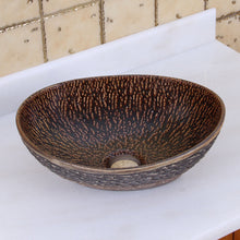 Load image into Gallery viewer, ELITE Oval Bronze Glaze Ceramic Bathroom Vessel Sink 1552