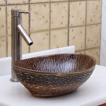 Load image into Gallery viewer, ELITE Oval Bronze Glaze Ceramic Bathroom Vessel Sink 1552