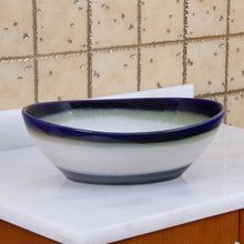 Load image into Gallery viewer, ELITE  Oval Multicolor Glaze Porcelain Bathroom Vessel Sink 1555
