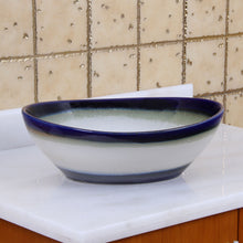 Load image into Gallery viewer, ELITE Oval Multicolor Glaze Porcelain Bathroom Vessel Sink 1555