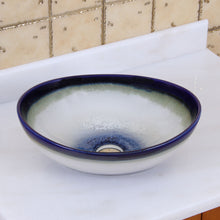 Load image into Gallery viewer, ELITE Oval Multicolor Glaze Porcelain Bathroom Vessel Sink 1555