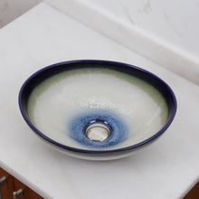 Load image into Gallery viewer, ELITE  Oval Multicolor Glaze Porcelain Bathroom Vessel Sink 1555
