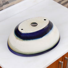 Load image into Gallery viewer, ELITE Oval Multicolor Glaze Porcelain Bathroom Vessel Sink 1555