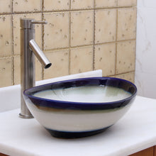 Load image into Gallery viewer, ELITE Oval Multicolor Glaze Porcelain Bathroom Vessel Sink 1555