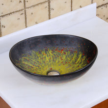 Load image into Gallery viewer, ELITE Oval Fireworks Glaze Ceramic Bathroom Vessel Sink 1561