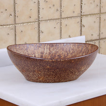 Load image into Gallery viewer, ELITE Oval Matt Iron Ore Glaze Ceramic Bathroom Vessel Sink 1564