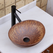 Load image into Gallery viewer, ELITE Oval Matt Iron Ore Glaze Ceramic Bathroom Vessel Sink 1564