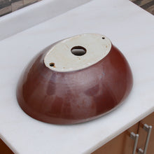 Load image into Gallery viewer, ELITE Oval Mohogany Glaze Ceramic Bathroom Vessel Sink 1566