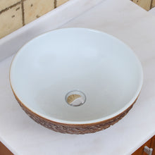 Load image into Gallery viewer, ELITE  Round White Glaze Ceramic Bathroom Vessel Sink 1567
