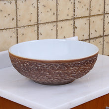 Load image into Gallery viewer, ELITE Round White Glaze Ceramic Bathroom Vessel Sink 1567