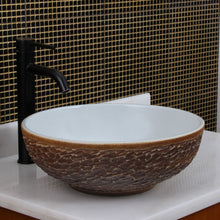 Load image into Gallery viewer, ELITE Round White Glaze Ceramic Bathroom Vessel Sink 1567