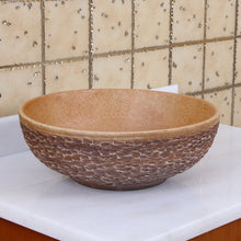 Load image into Gallery viewer, ELIMAX'S Round Yellow Glaze Porcelain Ceramic Bathroom Vessel Sink 1568