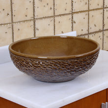 Load image into Gallery viewer, ELIMAX'S Round Red Glaze Porcelain Ceramic Bathroom Vessel Sink 1569
