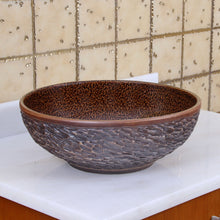 Load image into Gallery viewer, ELIMAX'S Round Green Glaze Porcelain Ceramic Bathroom Vessel Sink 1570