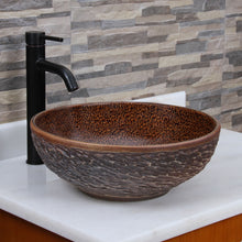 Load image into Gallery viewer, ELIMAX'S Round Green Glaze Porcelain Ceramic Bathroom Vessel Sink 1570