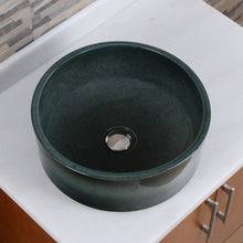 Load image into Gallery viewer, ELITE Round Dark Green Bowl Porcelain Ceramic Bathroom Vessel Sink 1572