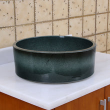 Load image into Gallery viewer, ELITE Round Dark Green Bowl Porcelain Ceramic Bathroom Vessel Sink 1572
