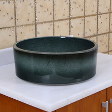 Load image into Gallery viewer, ELITE Round Dark Green Bowl Porcelain Ceramic Bathroom Vessel Sink 1572