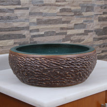 Load image into Gallery viewer, ELITE Round Green Bowl Porcelain Ceramic Bathroom Vessel Sink 1573