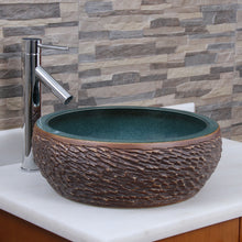 Load image into Gallery viewer, ELITE Round Green Bowl Porcelain Ceramic Bathroom Vessel Sink 1573