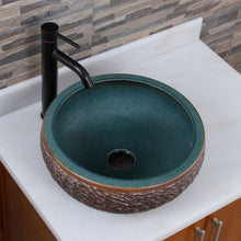 Load image into Gallery viewer, ELITE Round Green Bowl Porcelain Ceramic Bathroom Vessel Sink 1573
