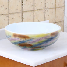 Load image into Gallery viewer, ELITE Round Magic Color And White Porcelain Vessel Sink 1577