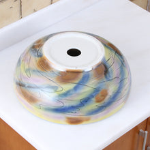 Load image into Gallery viewer, ELITE Round Magic Color And White Porcelain Vessel Sink 1577