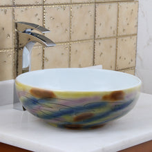Load image into Gallery viewer, ELITE Round Magic Color And White Porcelain Vessel Sink 1577