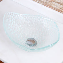 Load image into Gallery viewer, ELITE Crystal Grape Pattern Tempered Glass Bathroom Vessel Sink 1601