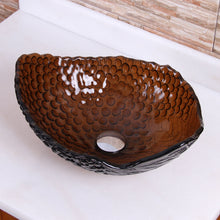 Load image into Gallery viewer, ELITE Tinted Grape Pattern Tempered Glass Bathroom Vessel Sink 1602