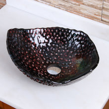 Load image into Gallery viewer, ELITE 1603 Ripe Grape Pattern Tempered Glass Bathroom Vessel Sink 1603
