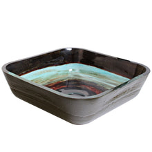Load image into Gallery viewer, ELITE Square Space Tunnel Pattern Tempered Glass Bathroom Vessel Sink 1609
